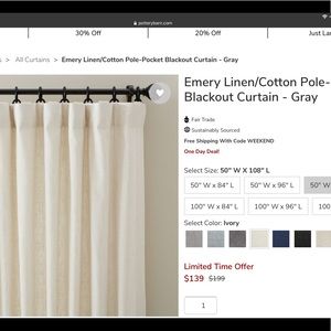 Pottery Barn curtain panels